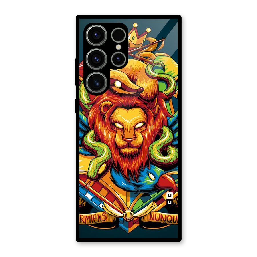 Animal Art Glass Back Case for Galaxy S23 Ultra