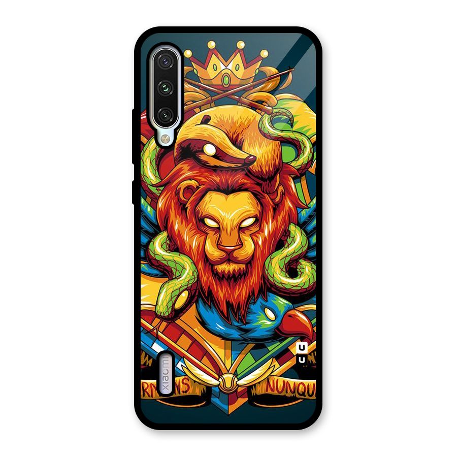 Animal Art Glass Back Case for Mi A3