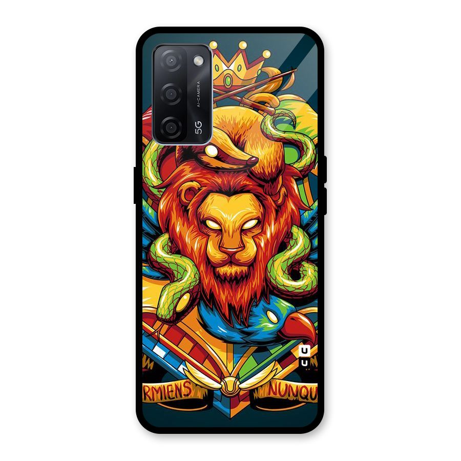 Animal Art Glass Back Case for Oppo A53s 5G