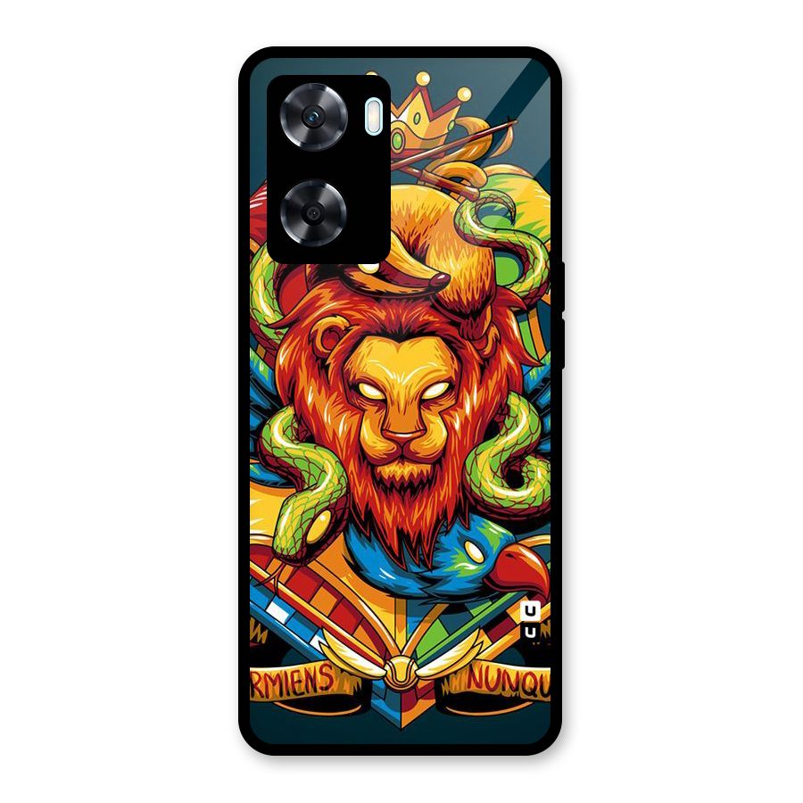 Animal Art Glass Back Case for Oppo A77