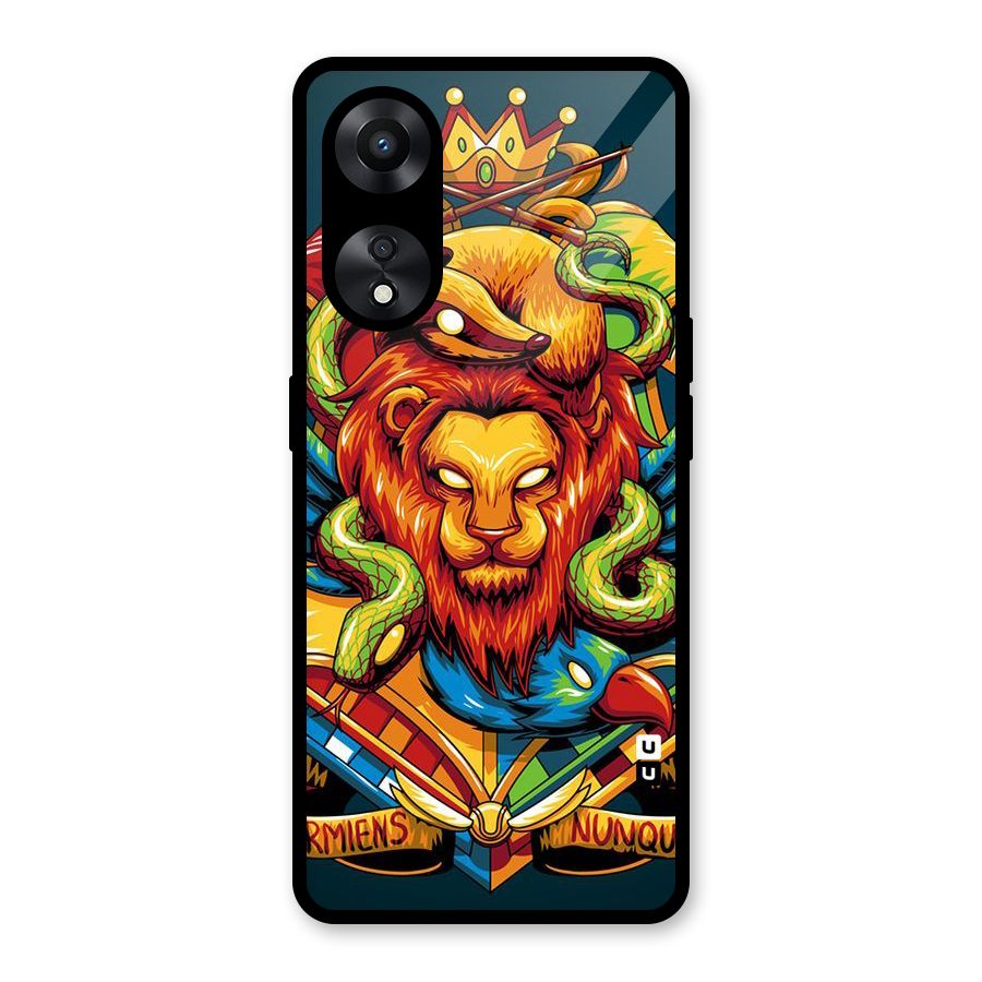 Animal Art Glass Back Case for Oppo A78