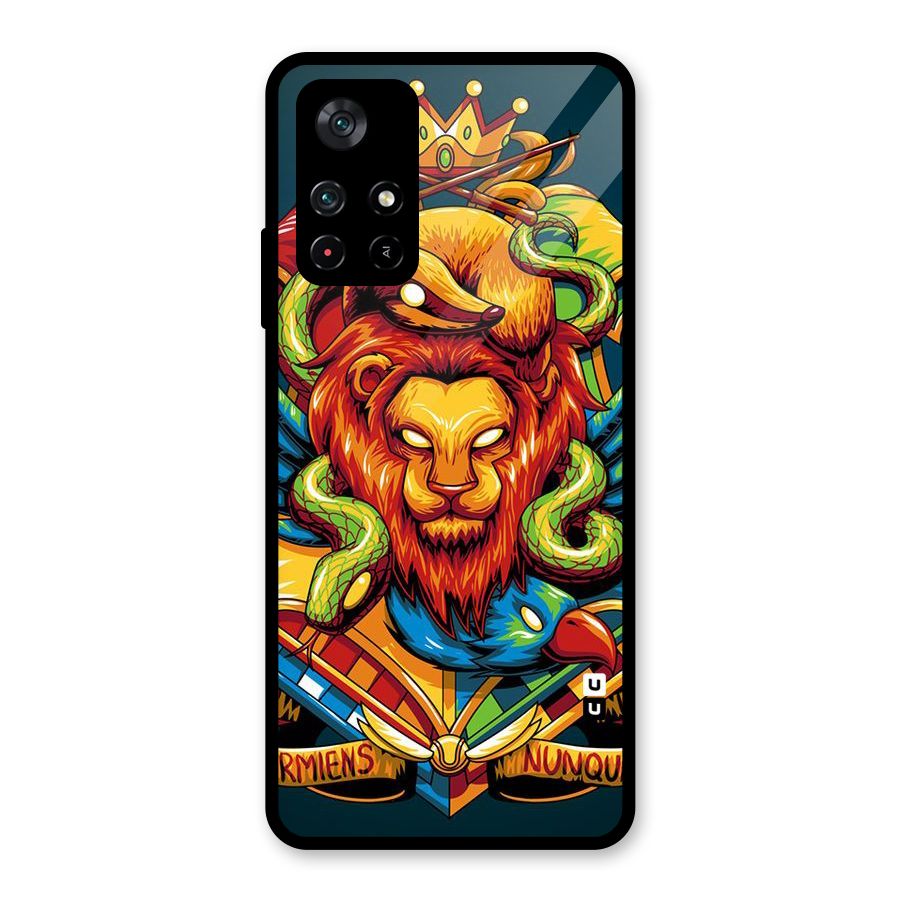 Animal Art Glass Back Case for Poco M4 Pro 5G
