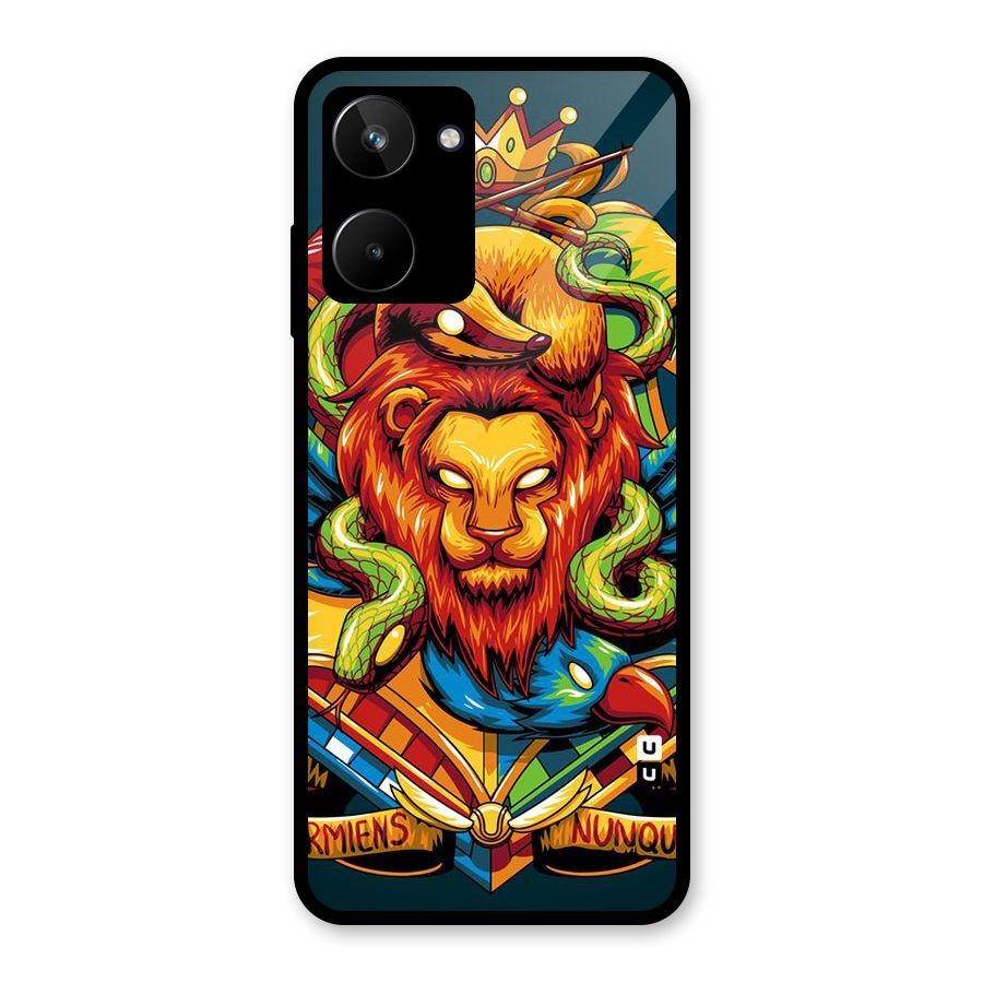 Animal Art Glass Back Case for Realme 10