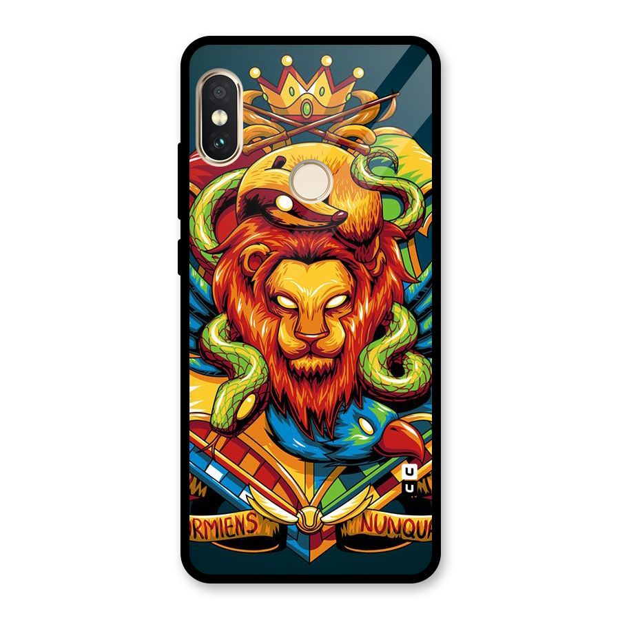 Animal Art Glass Back Case for Redmi Note 5 Pro