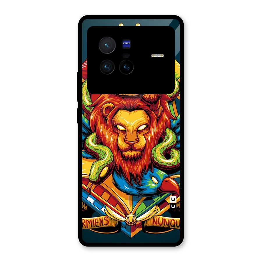 Animal Art Glass Back Case for Vivo X80