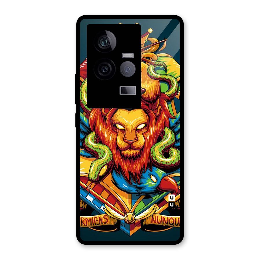 Animal Art Glass Back Case for Vivo iQOO 11 5G