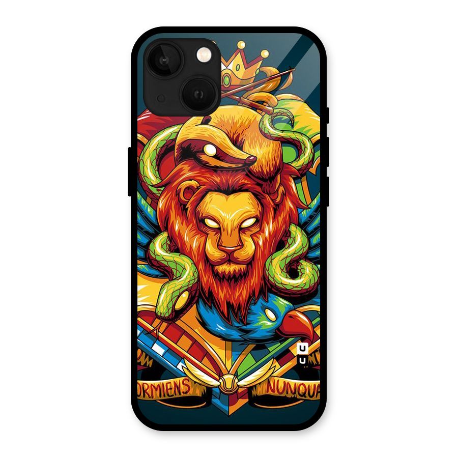 Animal Art Glass Back Case for iPhone 13