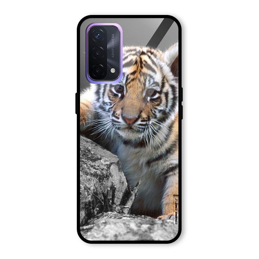 Animal Beauty Glass Back Case for Oppo A74 5G