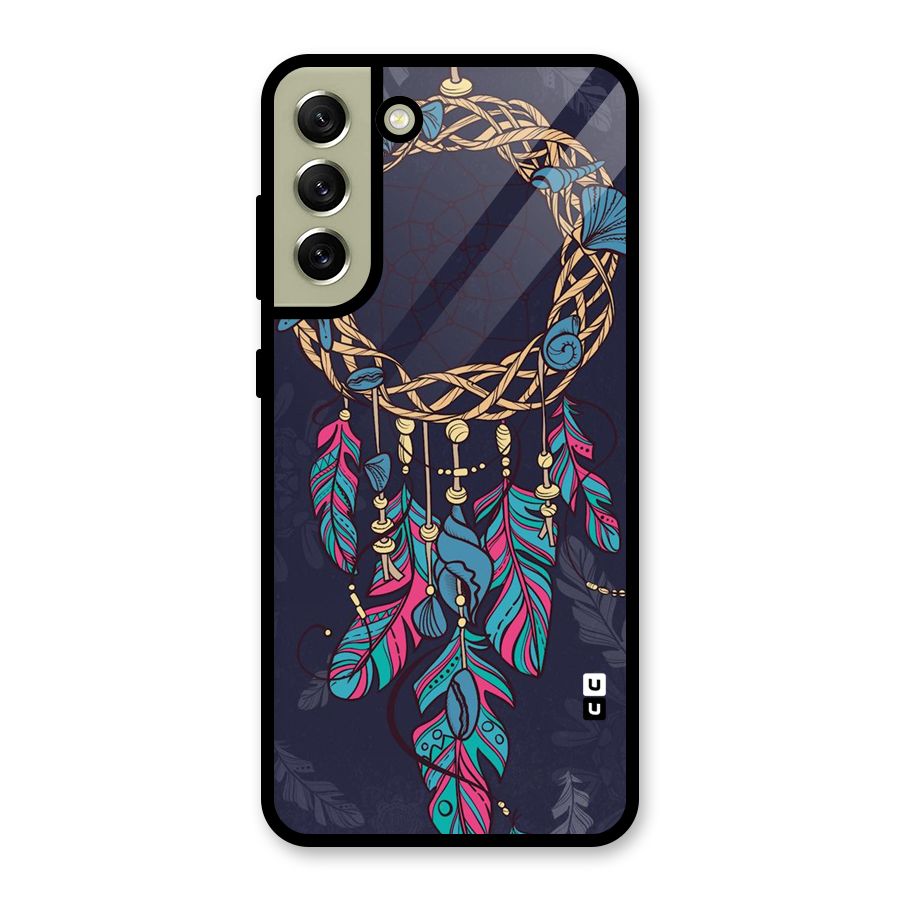 Animated Dream Catcher Glass Back Case for Galaxy S21 FE 5G