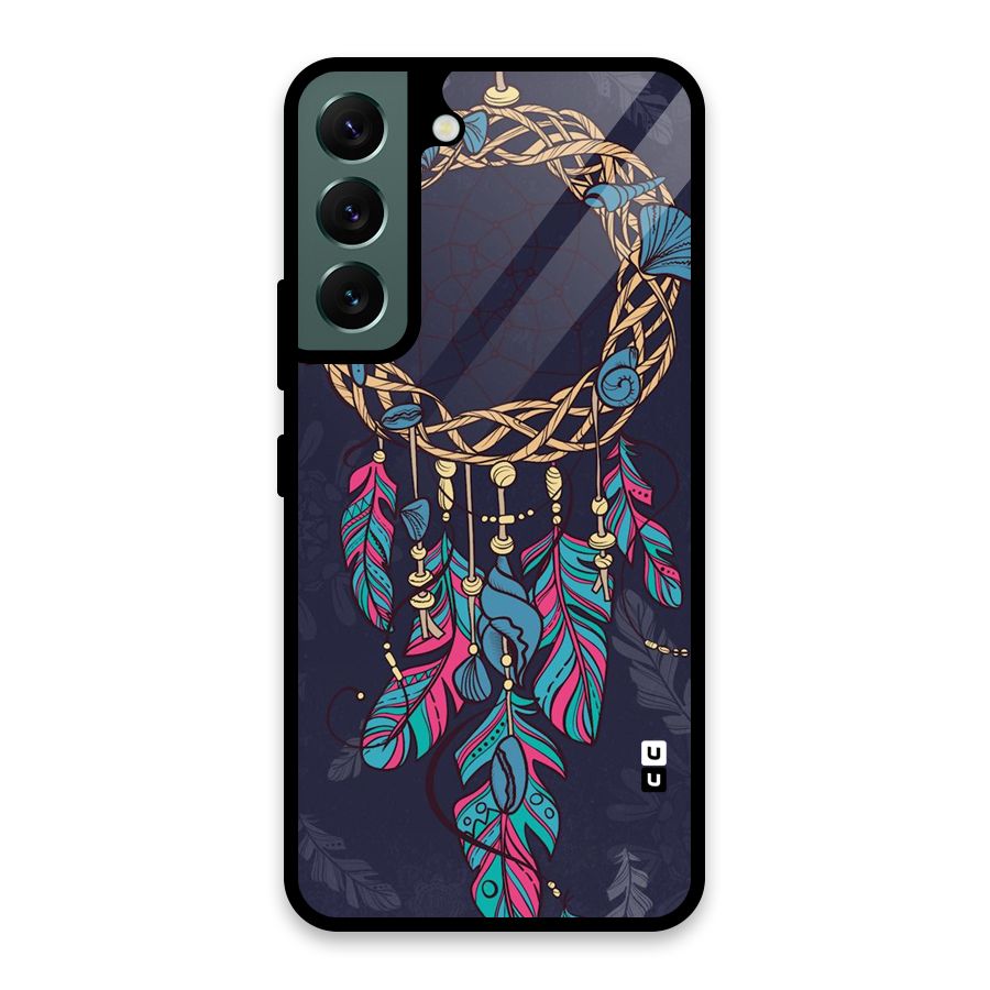 Animated Dream Catcher Glass Back Case for Galaxy S22 5G