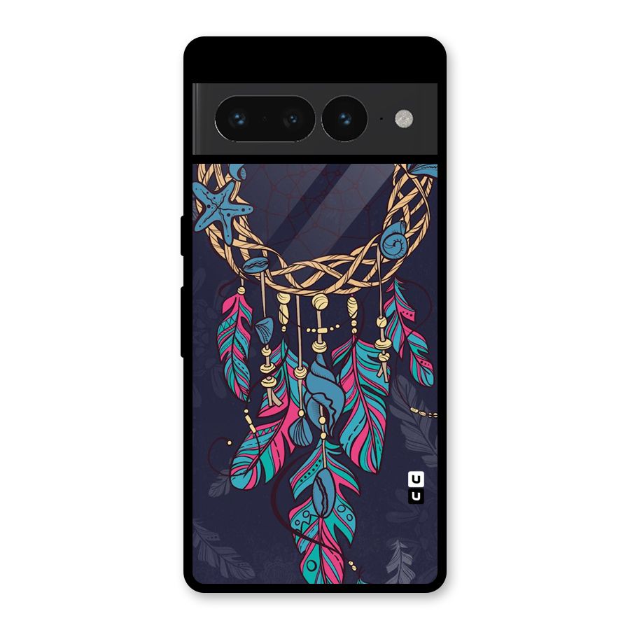 Animated Dream Catcher Glass Back Case for Google Pixel 7 Pro