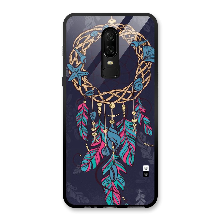 Animated Dream Catcher Glass Back Case for OnePlus 6