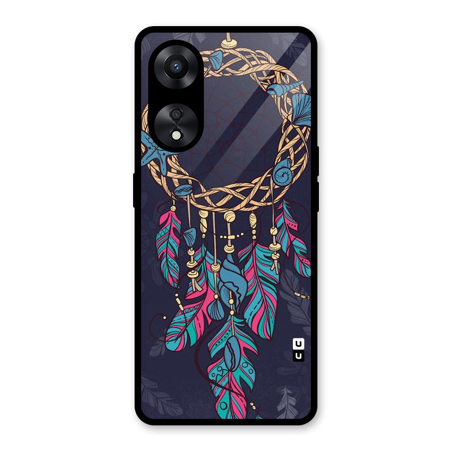 Animated Dream Catcher Glass Back Case for Oppo A78