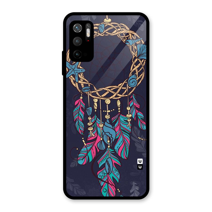 Animated Dream Catcher Glass Back Case for Poco M3 Pro 5G