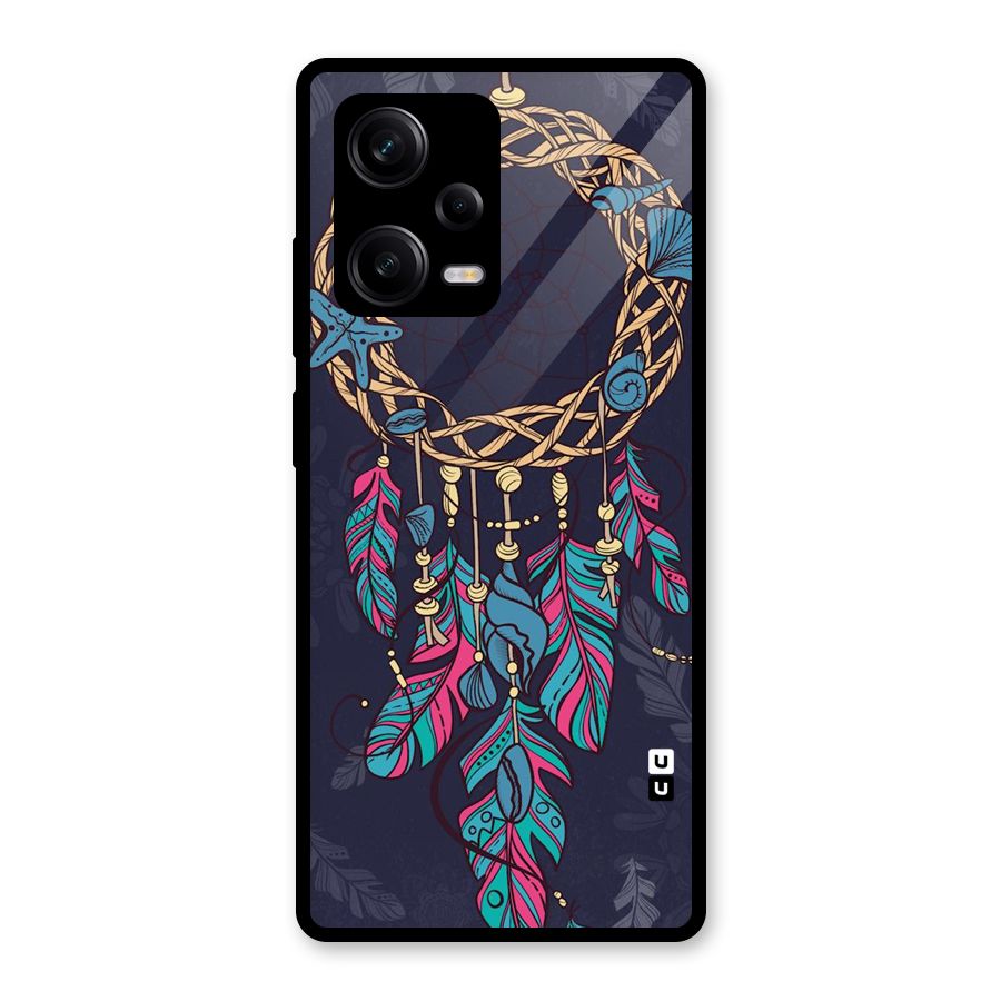 Animated Dream Catcher Glass Back Case for Redmi Note 12 Pro