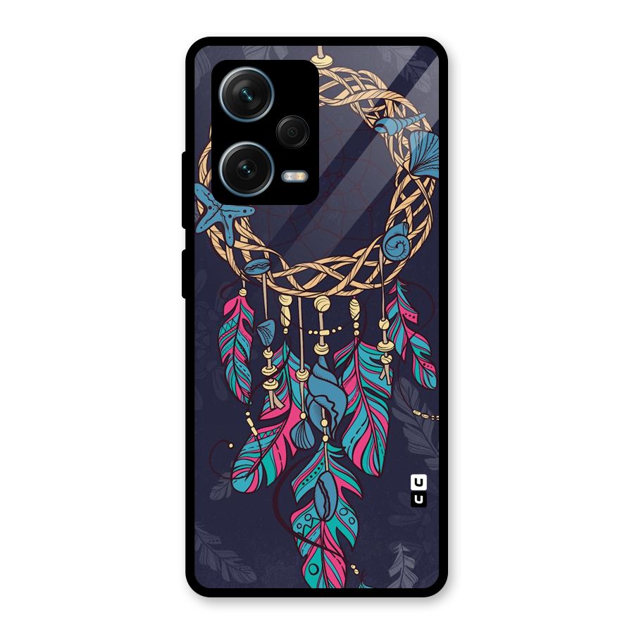 Animated Dream Catcher Glass Back Case for Redmi Note 12 Pro Plus 5G