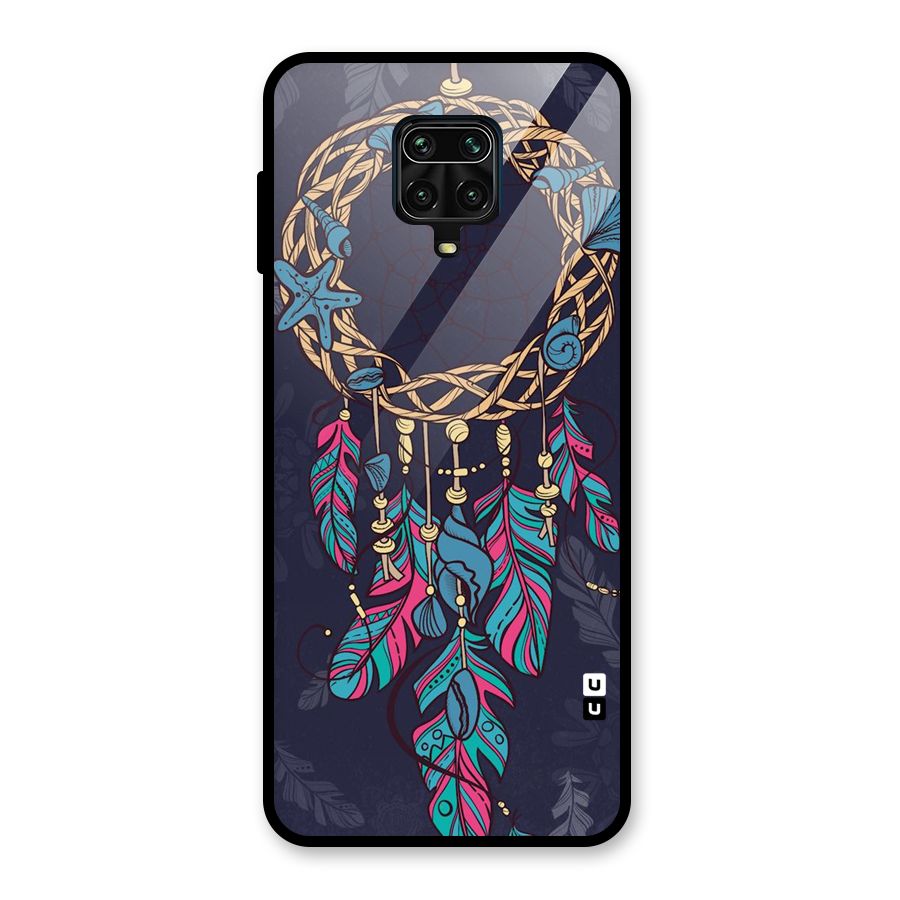 Animated Dream Catcher Glass Back Case for Redmi Note 9 Pro