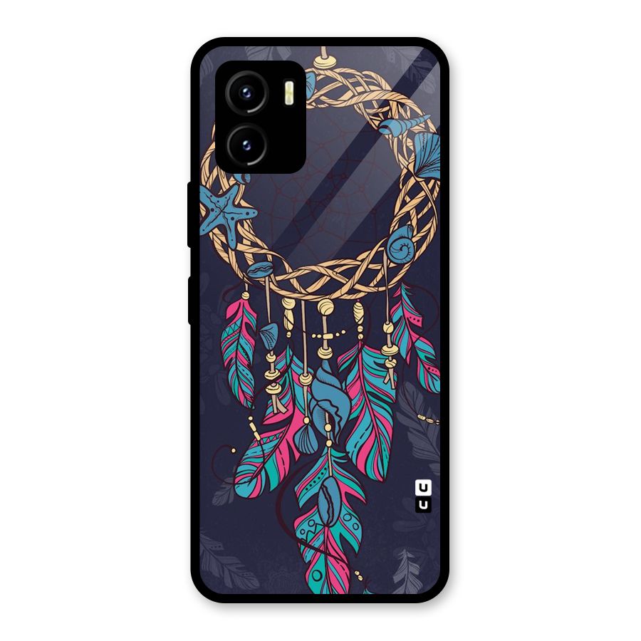 Animated Dream Catcher Glass Back Case for Vivo Y15s
