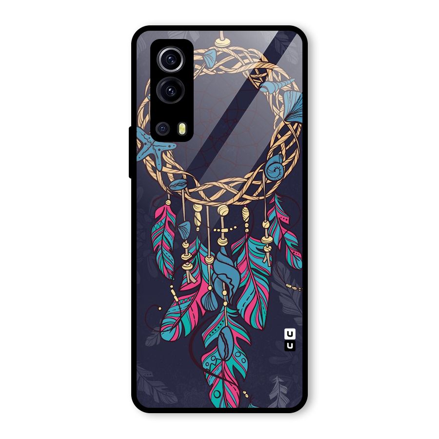 Animated Dream Catcher Glass Back Case for Vivo iQOO Z3