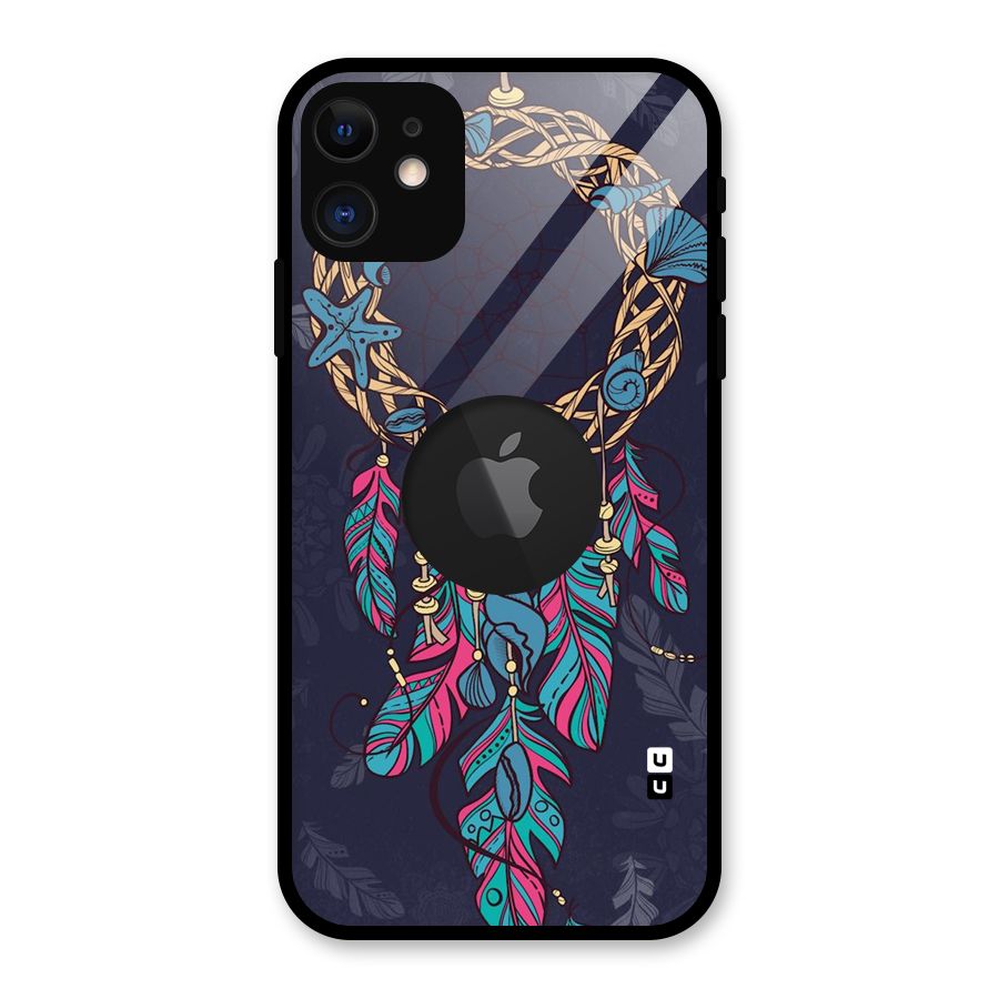 Animated Dream Catcher Glass Back Case for iPhone 11 Logo Cut