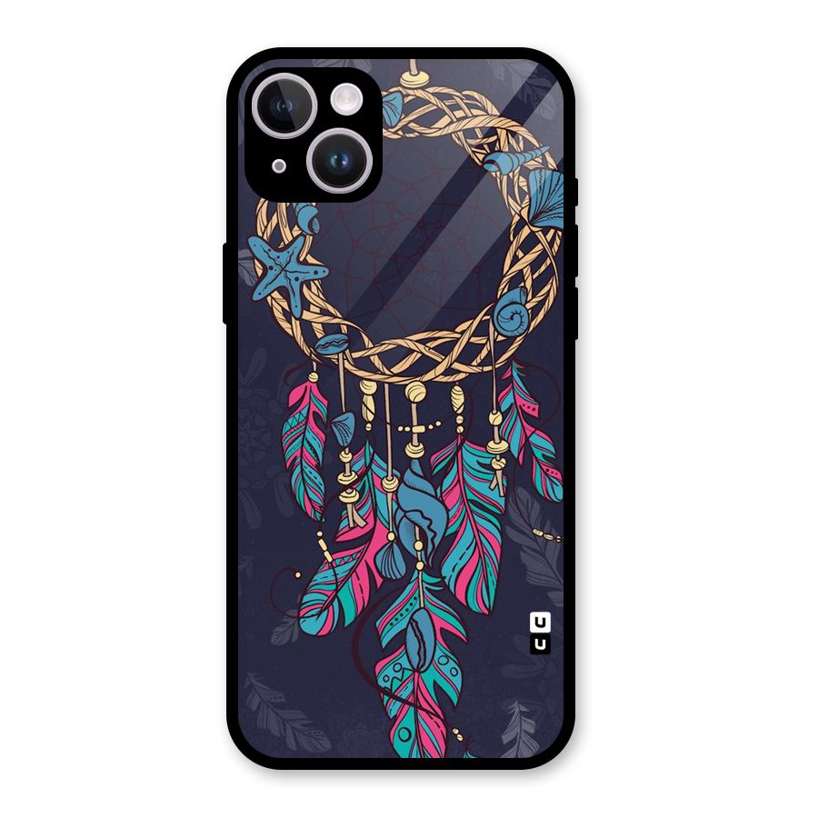 Animated Dream Catcher Glass Back Case for iPhone 14 Plus