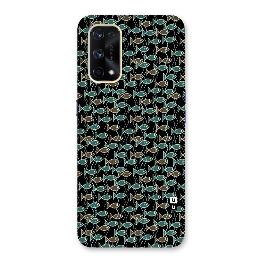Animated Fishes Art Pattern Glass Back Case for Realme X7 Pro