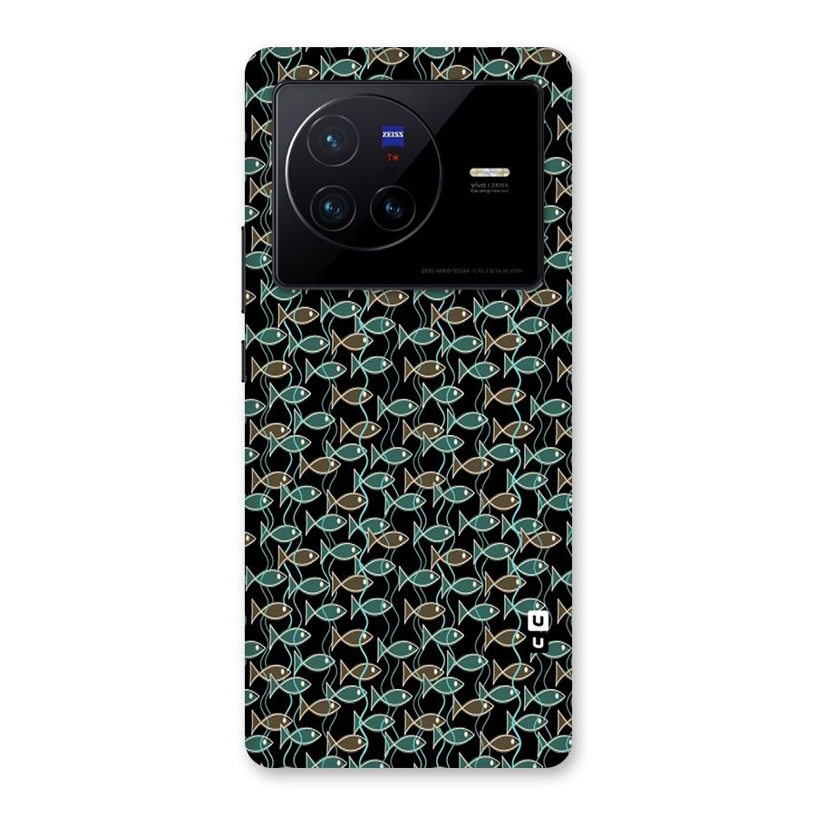 Animated Fishes Art Pattern Back Case for Vivo X80