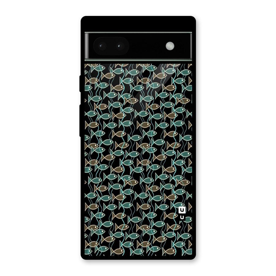 Animated Fishes Art Pattern Glass Back Case for Google Pixel 6a
