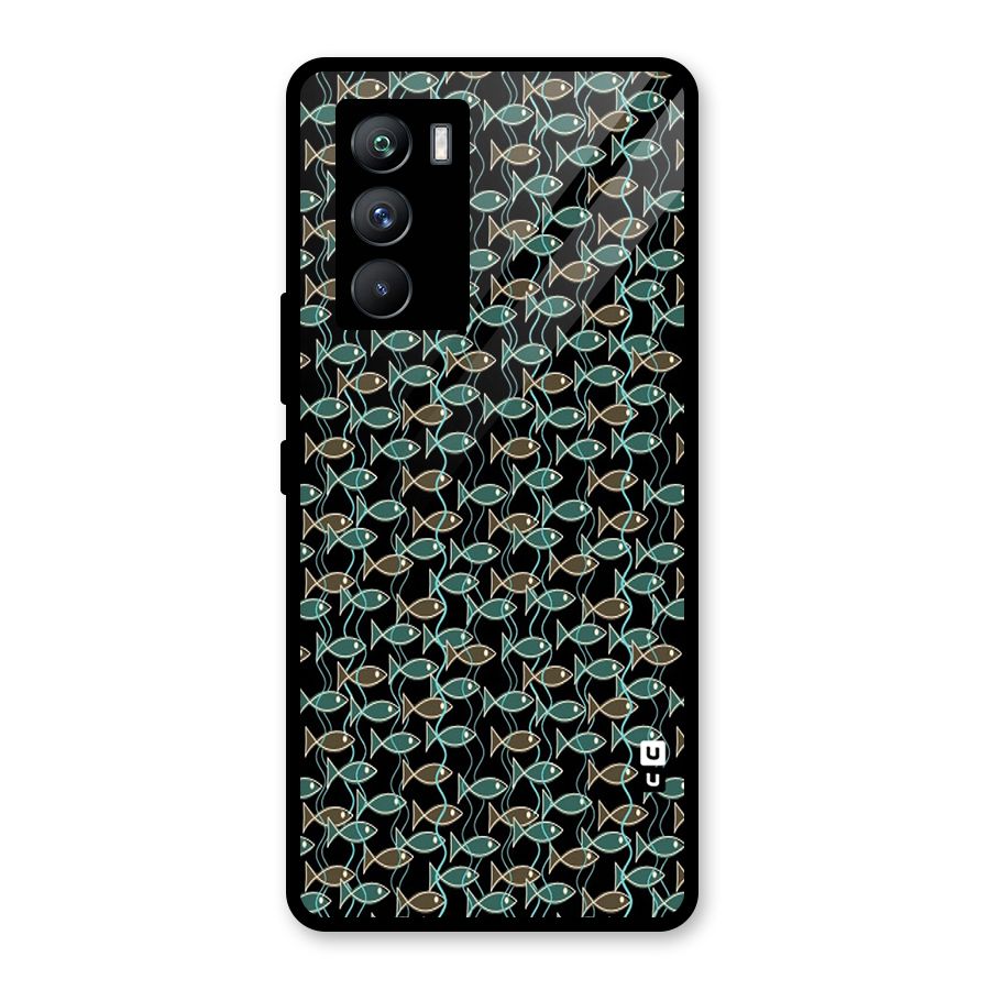 Animated Fishes Art Pattern Glass Back Case for Vivo iQOO 9 SE