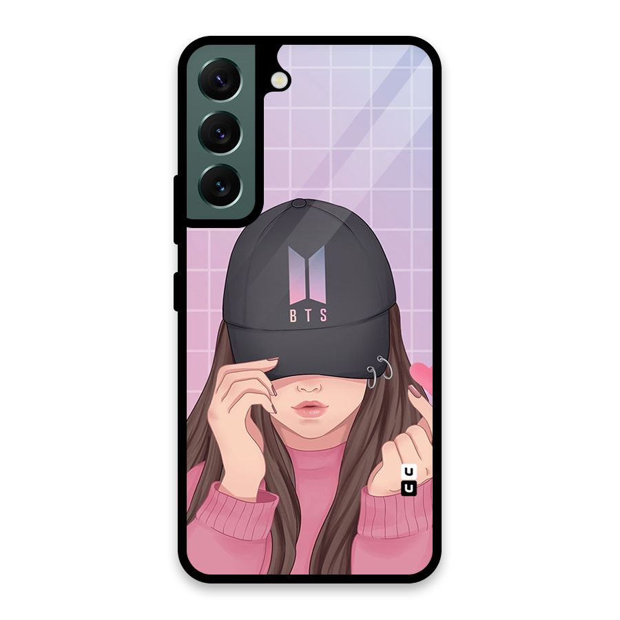 Anime Beautiful BTS Girl Glass Back Case for Galaxy S22 5G