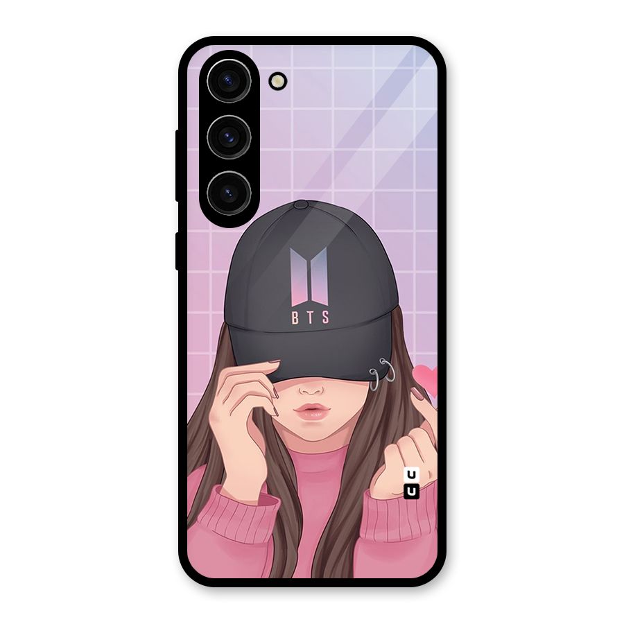 Anime Beautiful BTS Girl Glass Back Case for Galaxy S23 Plus