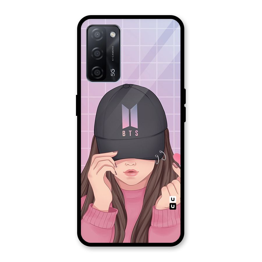 Anime Beautiful BTS Girl Glass Back Case for Oppo A53s 5G