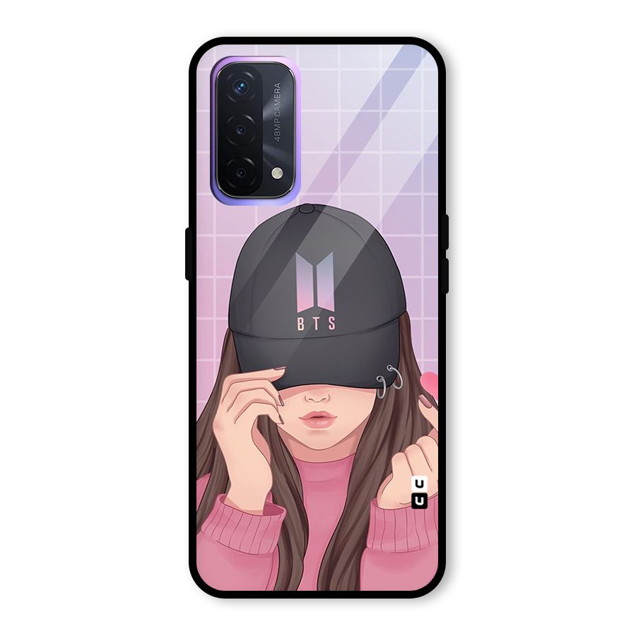 Anime Beautiful BTS Girl Glass Back Case for Oppo A74 5G