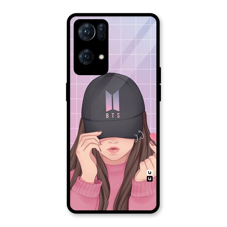 Anime Beautiful BTS Girl Glass Back Case for Oppo Reno7 Pro 5G