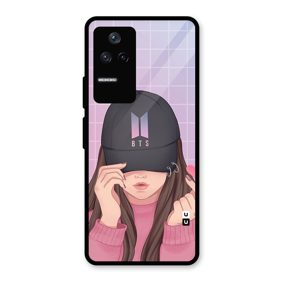 Anime Beautiful BTS Girl Glass Back Case for Poco F4 5G