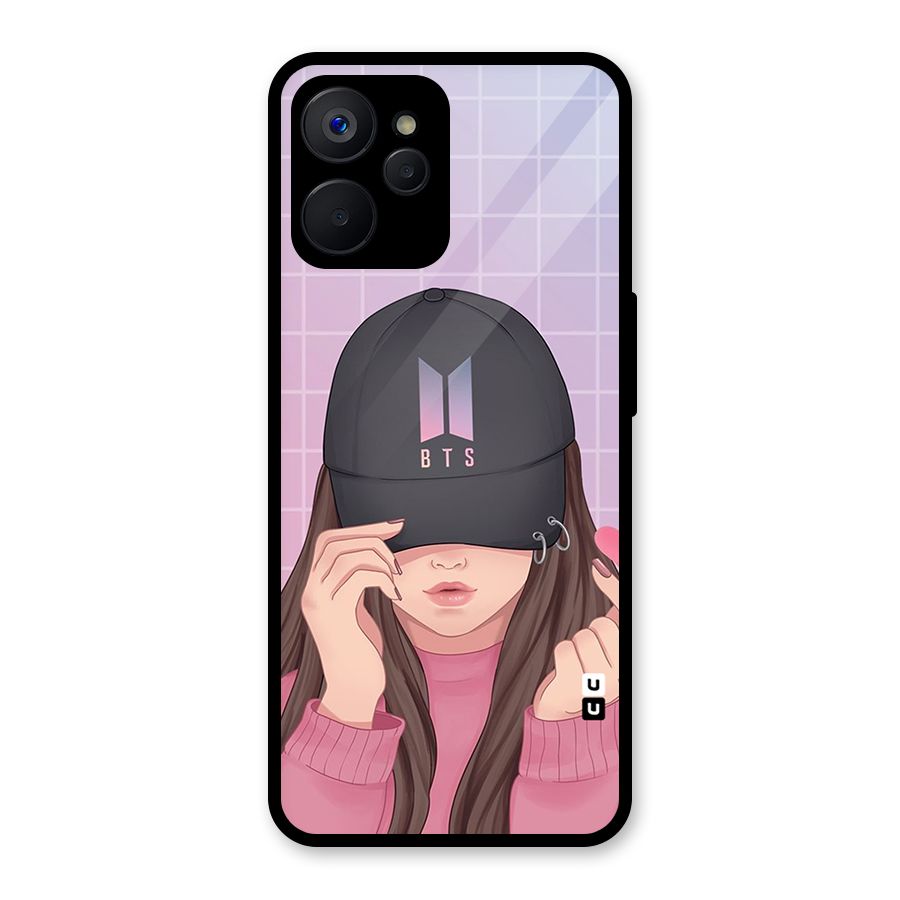 Anime Beautiful BTS Girl Glass Back Case for Realme 9i 5G