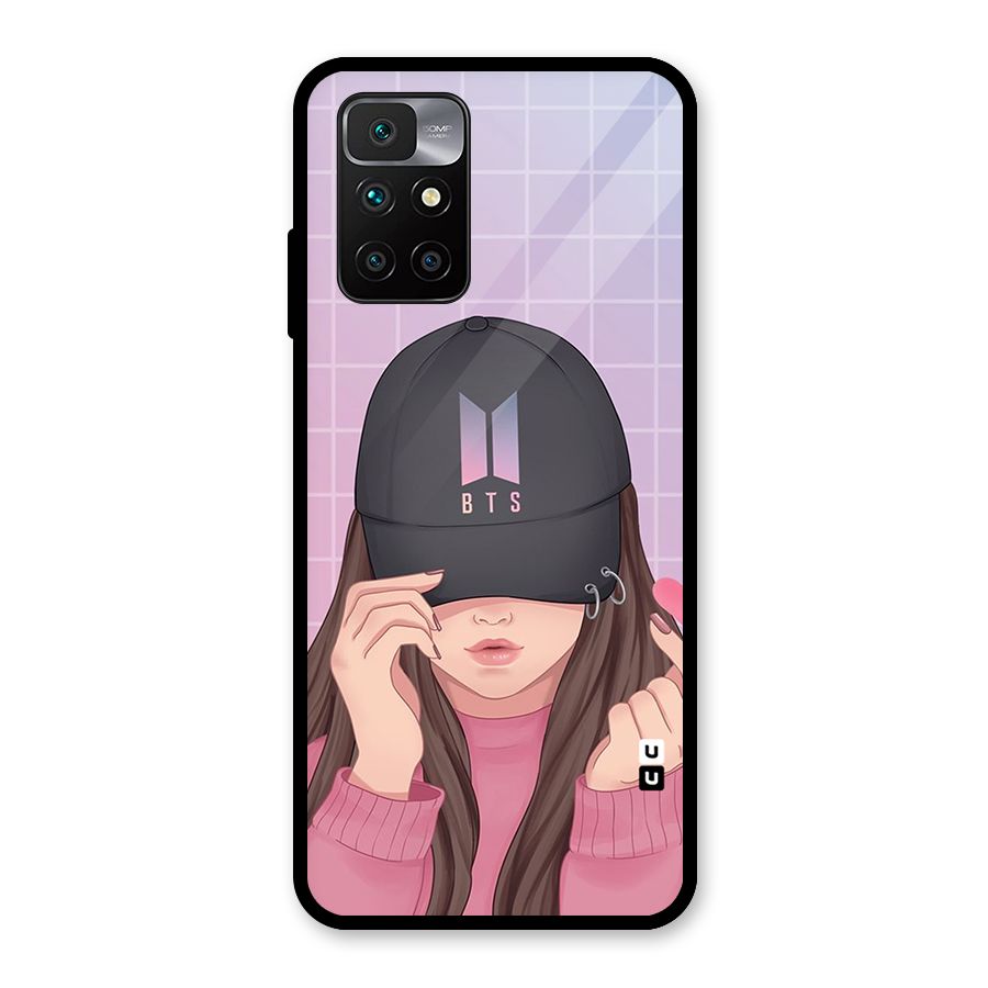 Anime Beautiful BTS Girl Glass Back Case for Redmi 10 Prime
