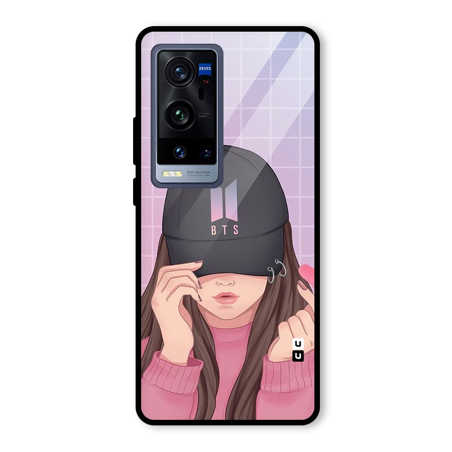 Anime Beautiful BTS Girl Glass Back Case for Vivo X60 Pro Plus