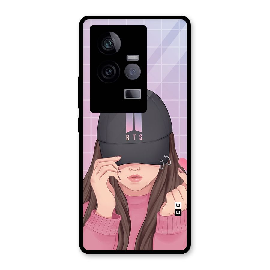 Anime Beautiful BTS Girl Glass Back Case for Vivo iQOO 11 5G