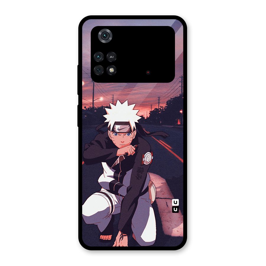 Anime Naruto Aesthetic Glass Back Case for Poco M4 Pro 4G