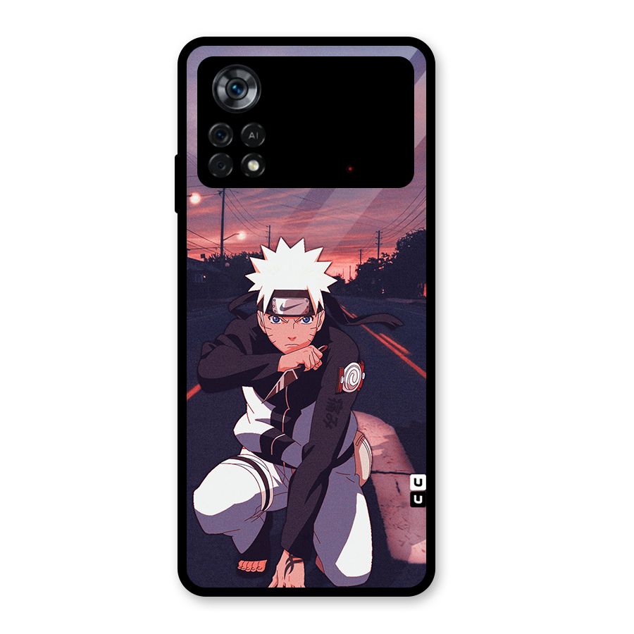 Anime Naruto Aesthetic Glass Back Case for Poco X4 Pro 5G