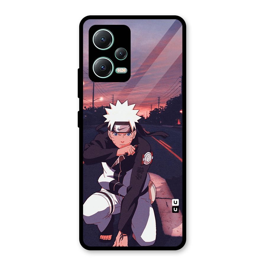 Anime Naruto Aesthetic Glass Back Case for Redmi Note 12 5G