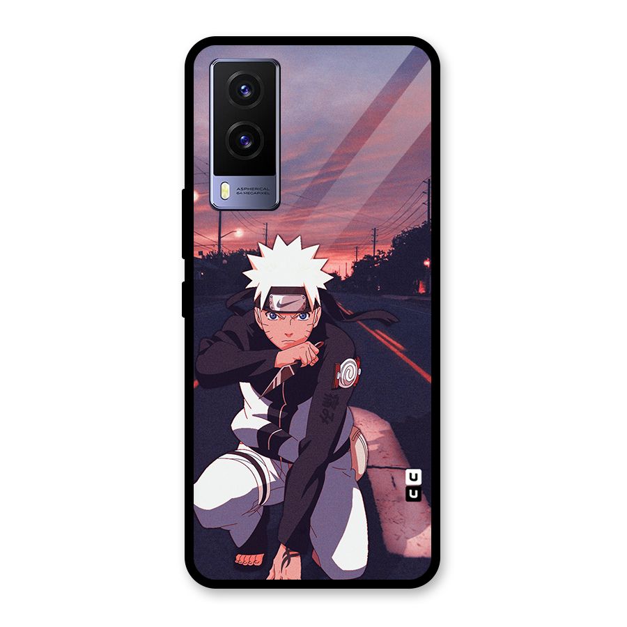 Anime Naruto Aesthetic Glass Back Case for Vivo V21e 5G