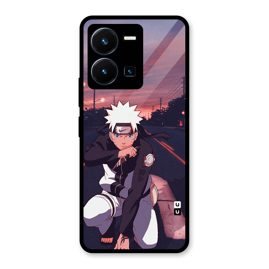 Anime Naruto Aesthetic Glass Back Case for Vivo Y35