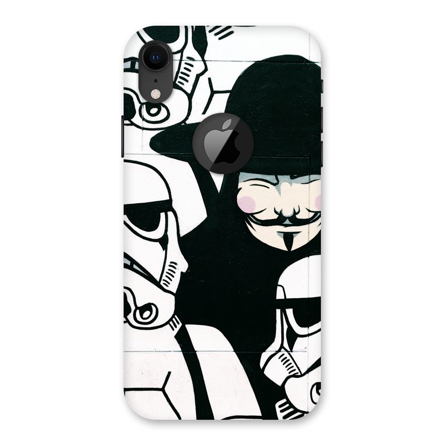 Anonymous Hat Back Case for iPhone XR Logo Cut