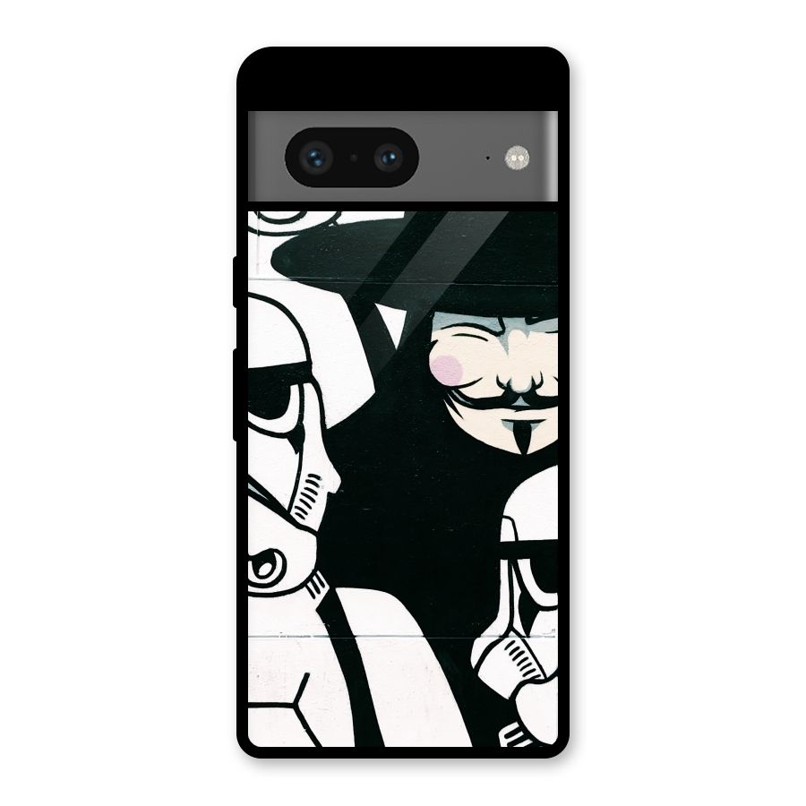 Anonymous Hat Glass Back Case for Google Pixel 7