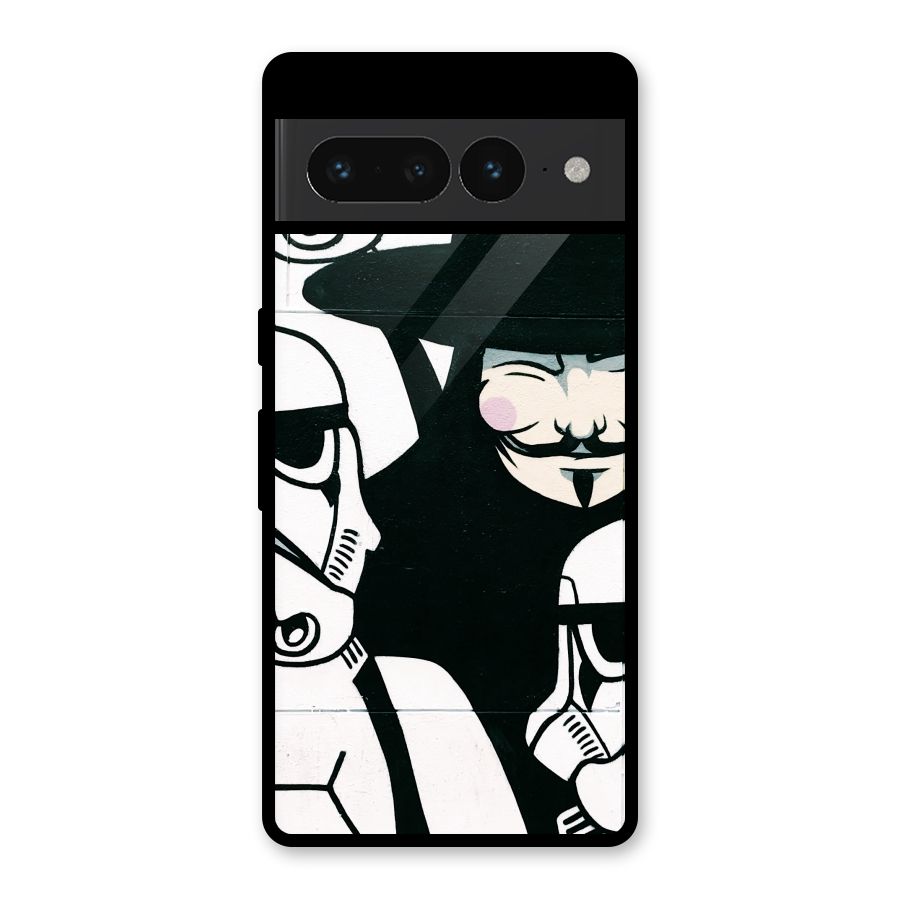 Anonymous Hat Glass Back Case for Google Pixel 7 Pro