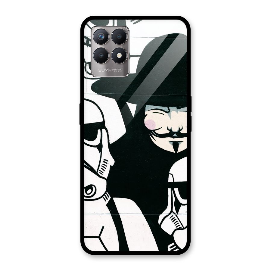 Anonymous Hat Glass Back Case for Realme Narzo 50