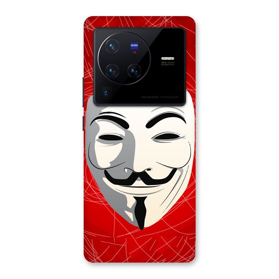 Anonymous Mask Abstract Back Case for Vivo X80 Pro