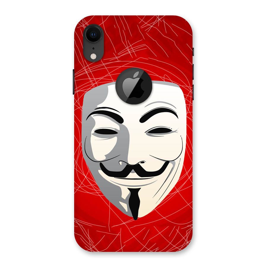 Anonymous Mask Abstract  Back Case for iPhone XR Logo Cut